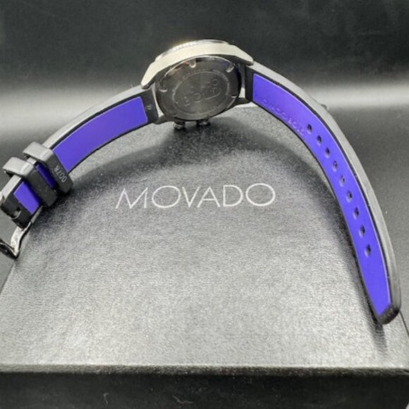 Movado Bold Black Dial Black Silicone Men's Watch Model 3600211 - Picture 5 of 13